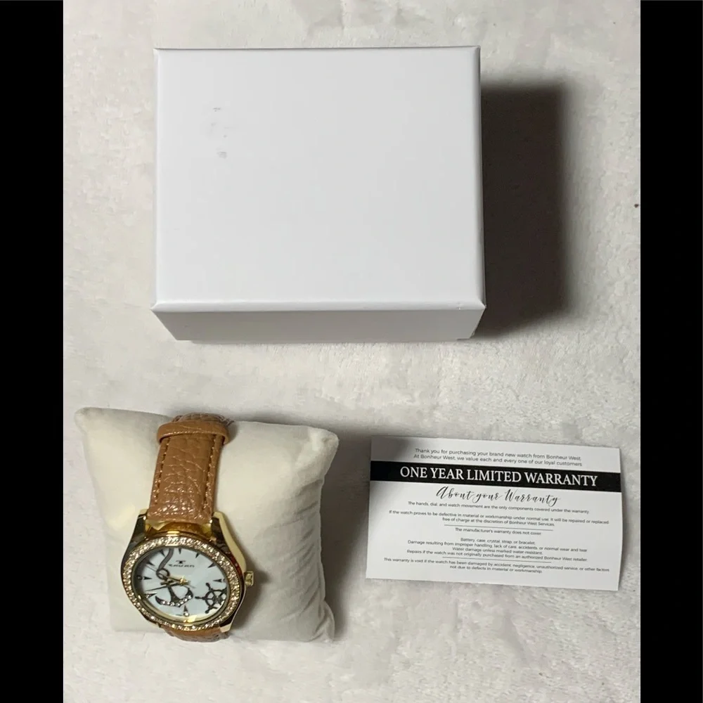 SWAROVSKI Crystal Tan Nautical Watch